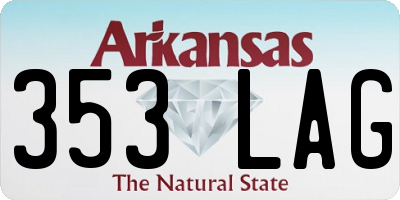 AR license plate 353LAG