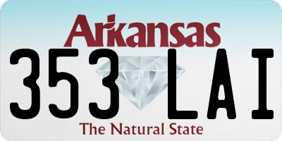 AR license plate 353LAI