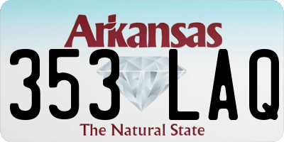 AR license plate 353LAQ