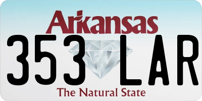 AR license plate 353LAR