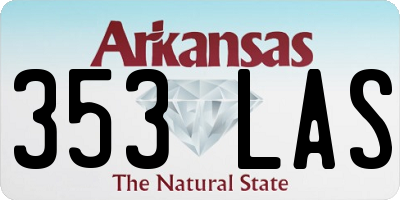 AR license plate 353LAS
