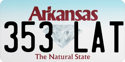 AR license plate 353LAT