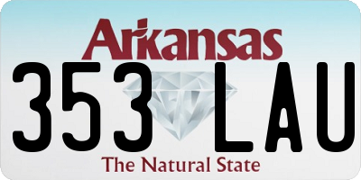 AR license plate 353LAU