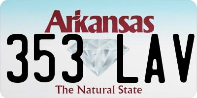 AR license plate 353LAV