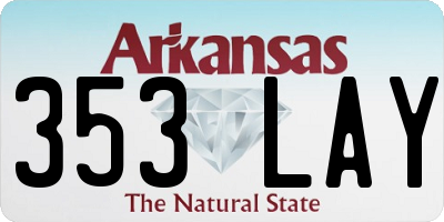 AR license plate 353LAY