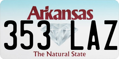 AR license plate 353LAZ