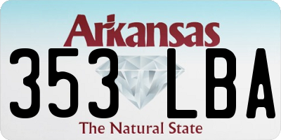 AR license plate 353LBA
