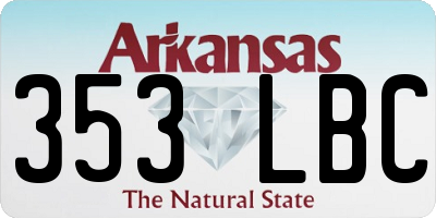 AR license plate 353LBC