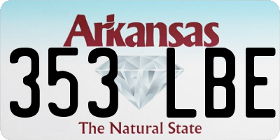 AR license plate 353LBE