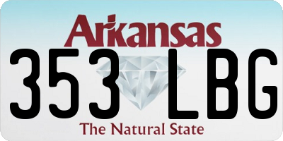 AR license plate 353LBG