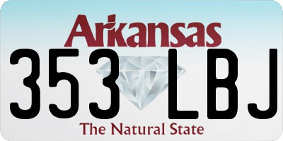 AR license plate 353LBJ