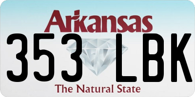 AR license plate 353LBK