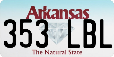 AR license plate 353LBL