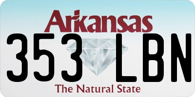 AR license plate 353LBN