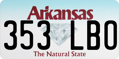 AR license plate 353LBO