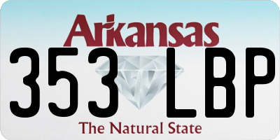 AR license plate 353LBP