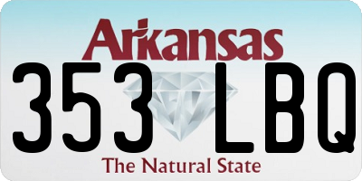 AR license plate 353LBQ