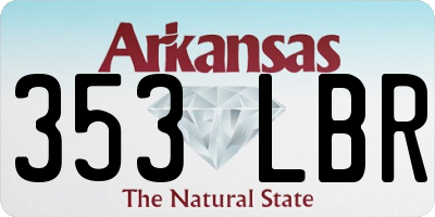 AR license plate 353LBR
