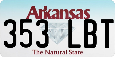 AR license plate 353LBT