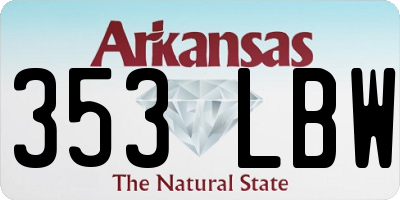 AR license plate 353LBW