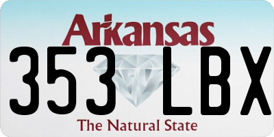 AR license plate 353LBX