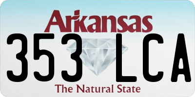 AR license plate 353LCA