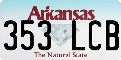 AR license plate 353LCB
