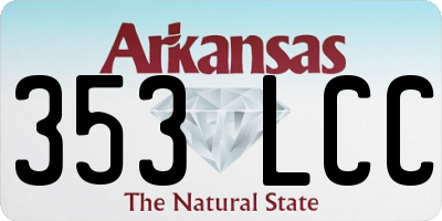 AR license plate 353LCC