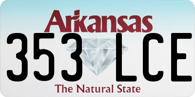 AR license plate 353LCE