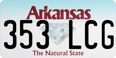 AR license plate 353LCG