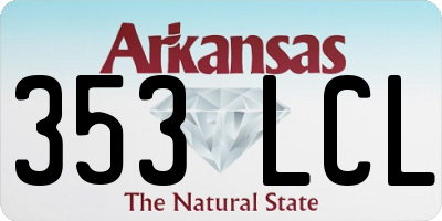 AR license plate 353LCL