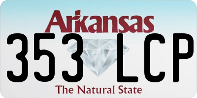 AR license plate 353LCP