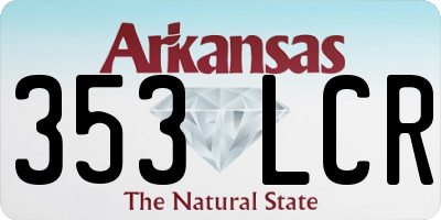 AR license plate 353LCR
