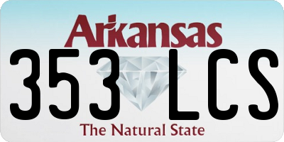 AR license plate 353LCS