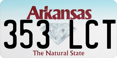 AR license plate 353LCT