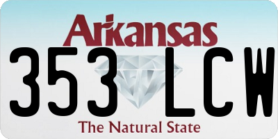 AR license plate 353LCW