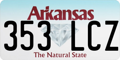 AR license plate 353LCZ