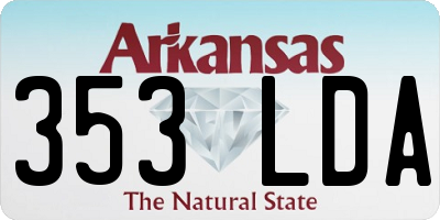AR license plate 353LDA