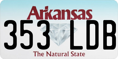 AR license plate 353LDB