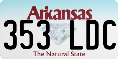AR license plate 353LDC