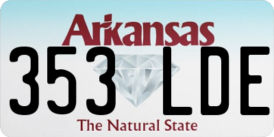 AR license plate 353LDE