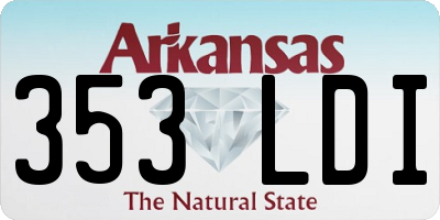 AR license plate 353LDI
