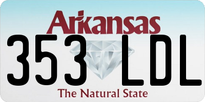 AR license plate 353LDL