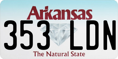 AR license plate 353LDN
