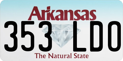 AR license plate 353LDO