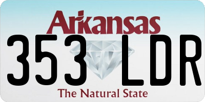 AR license plate 353LDR