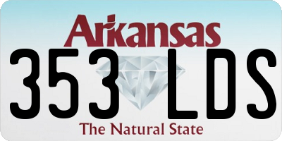 AR license plate 353LDS