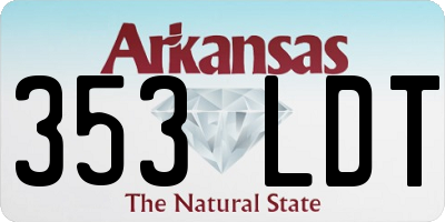 AR license plate 353LDT