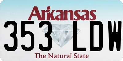 AR license plate 353LDW