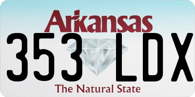 AR license plate 353LDX